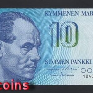 B1198-FINLAND-1986芬蘭鈔票-10 Markka(BO)