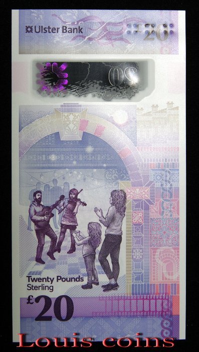1199-2 B1199-NORTHERN IRELAND-2019北愛爾蘭塑膠紙幣.20 Pounds(904)