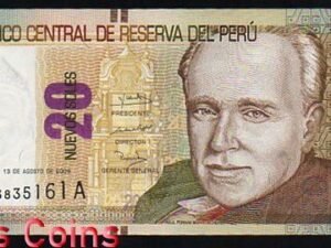 B1208-PERU-2009祕魯紙幣,20 Nuevos Soles(392)