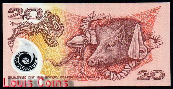 1212-2 B1212-PAPUA NEW GUINEA-2007巴布亞新幾內亞塑膠紙幣,20(O)