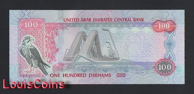 1243-2 B1243-UNITED ARAB EMIRATES-2018阿拉伯聯合大公國紀念紙幣,100(O)
