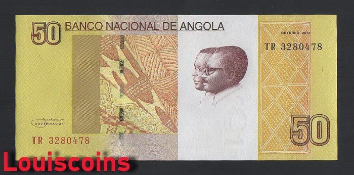 1244-1 B1244-ANGOLA-2012安哥拉鈔票-50 Kwanzas(356)